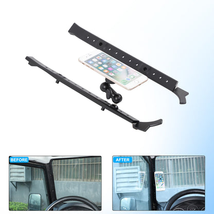Black Magnetic A-Pillar Mount Bracket For Land Rover Defender L316 2004-2018 19