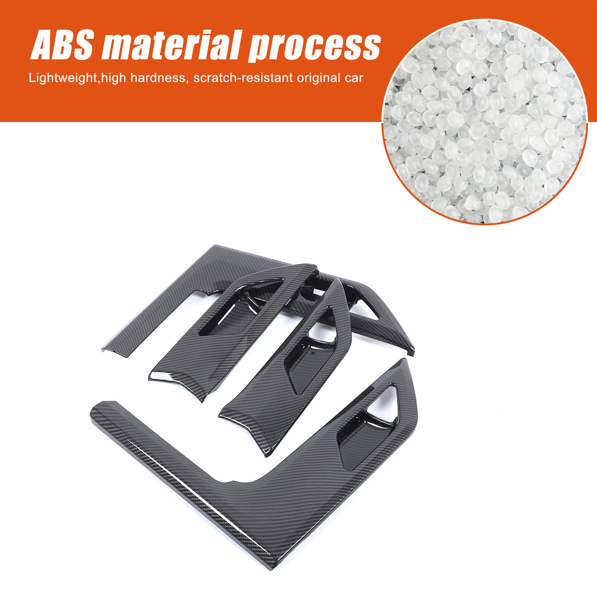 ABS Carbon Fiber Interior Door Bowl Panel Trim Cover For Lexus GX550 2025+ 6