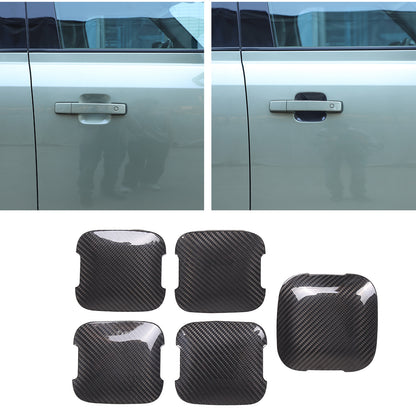 Real Carbon Fiber Door Bowl Cup Cover Trim For Land Rover Defender 110 2020-2024 1