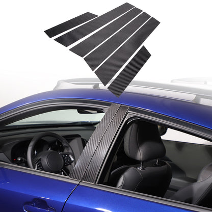 Real Carbon Fiber B-Pillar Panel Decal Trim For Subaru Crosstrek GU 2024+ 1