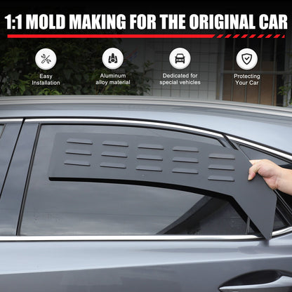 Aluminum Rear Door Window Louver Air Vent Panel Trim Cover For Lexus NX 2015+ 20