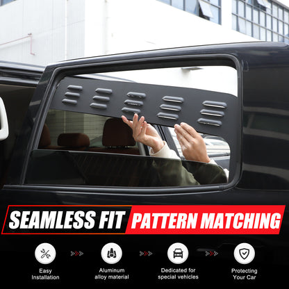 ABS Carbon fiber Rear Window Louver Shutter Cover Trim For Toyota Tundra 2014-21 6
