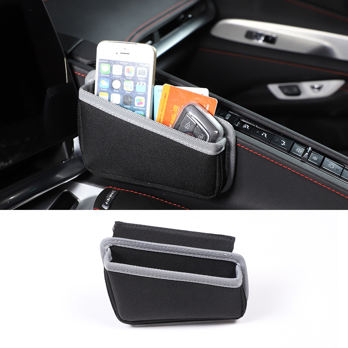 Front & Rear Center Console Storage Bag Tray For Corvette C8 2020+ - Variants 6-10 2