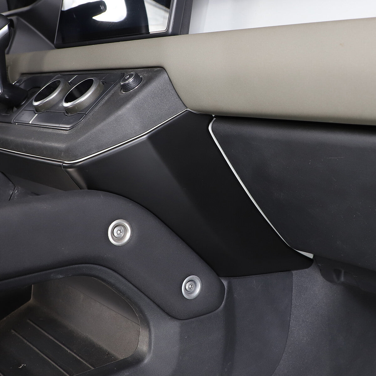 Matte Black ABS Center Console Knee Side Cover For Land Rover Defender 2022-23 4