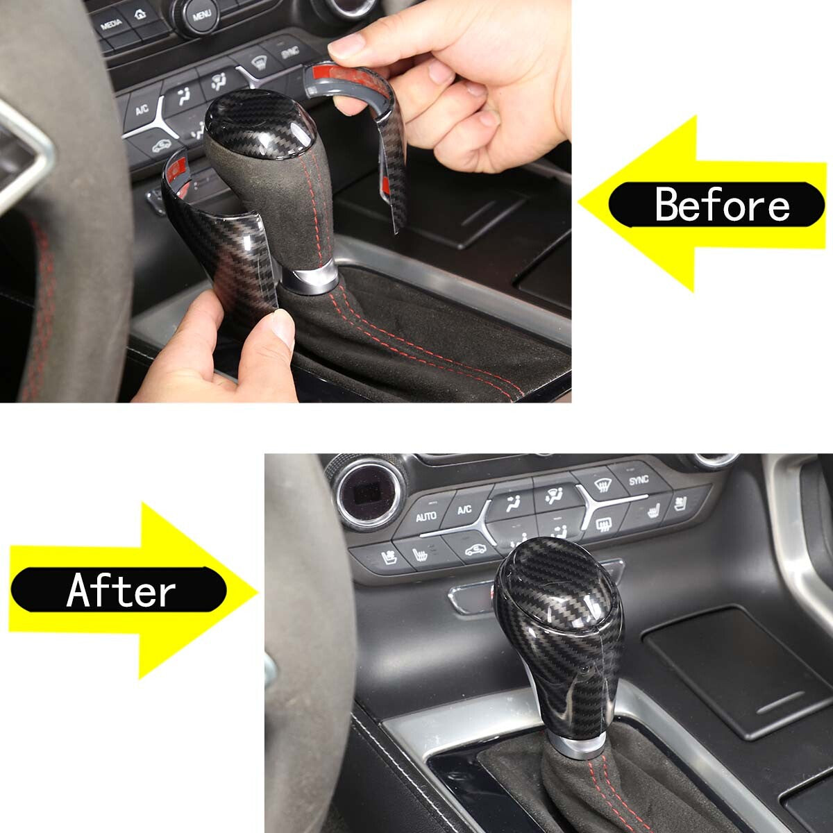 ABS Carbon Fiber Interior Center Console Panel Trim Set For Corvette C7 2014-19 - Variants 1-5 4