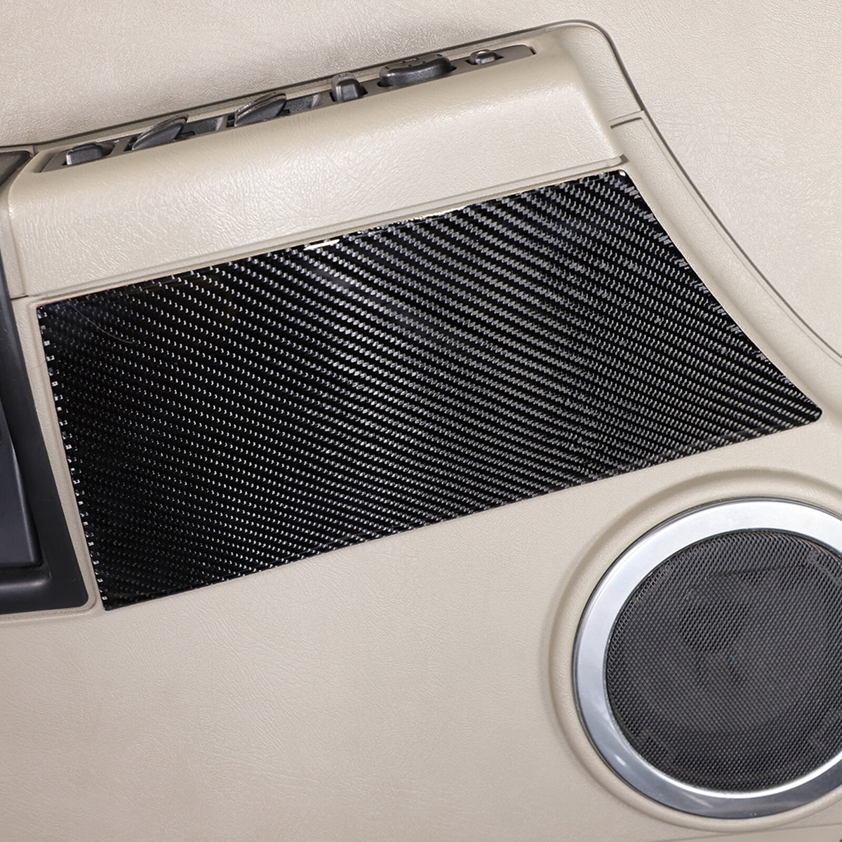 Soft Carbon Fiber Interior Door Panel Trim Stickers for Hummer H2 2003-07 US 3