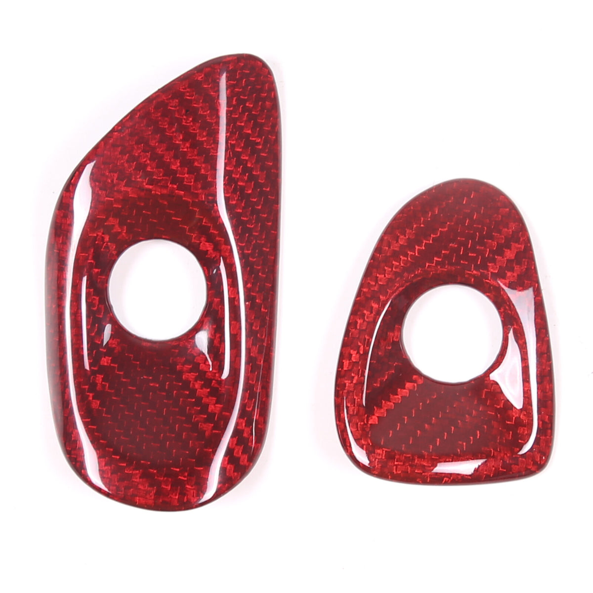 Red Carbon Fiber Interior Door Switch Button Trim Cover For Corvette C6 2005-13 7