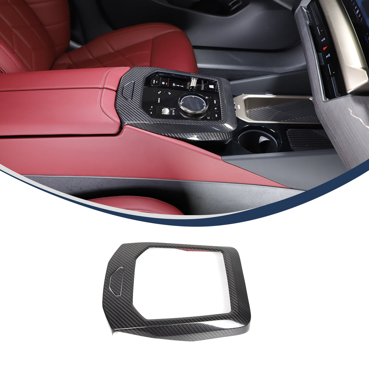 Real Carbon Fiber Center Gear Shift Panel Trim For BMW 5 Series G60 i5 2024+ 5