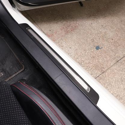 Carbon Fiber Hollow External Door Sill Cover Trim Strip For Subaru BRZ 2022-23 6