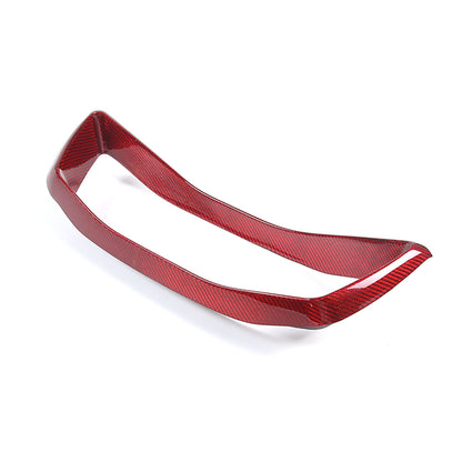 Red Real Carbon Fiber Dashboard Frame Speedmeter Trim For Corvette C8 20-25 14