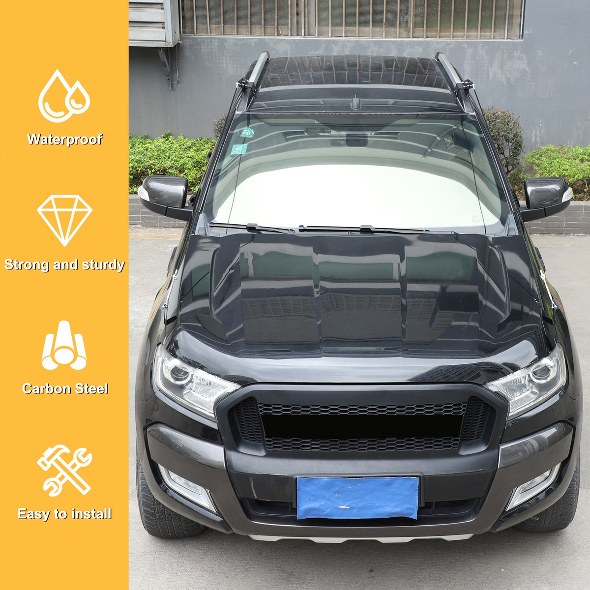 Front Grille Bull Bar Bush Guard Divider For Ford Ranger T6 T7 2015-2021 14