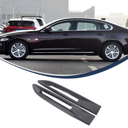 Real Carbon Fiber Side Air Vent Fender Trim For Jaguar F-pace XE XF X761 2016-20 2