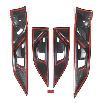 For Subaru Outback BT 2021-2023 Carbon Fiber Inner Door Handle Cover Trim Frame 4