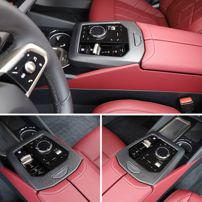 Matte Carbon Fiber Console Gear Panel Trim Cover For BMW 5 Series G60 i5 2024+ 21