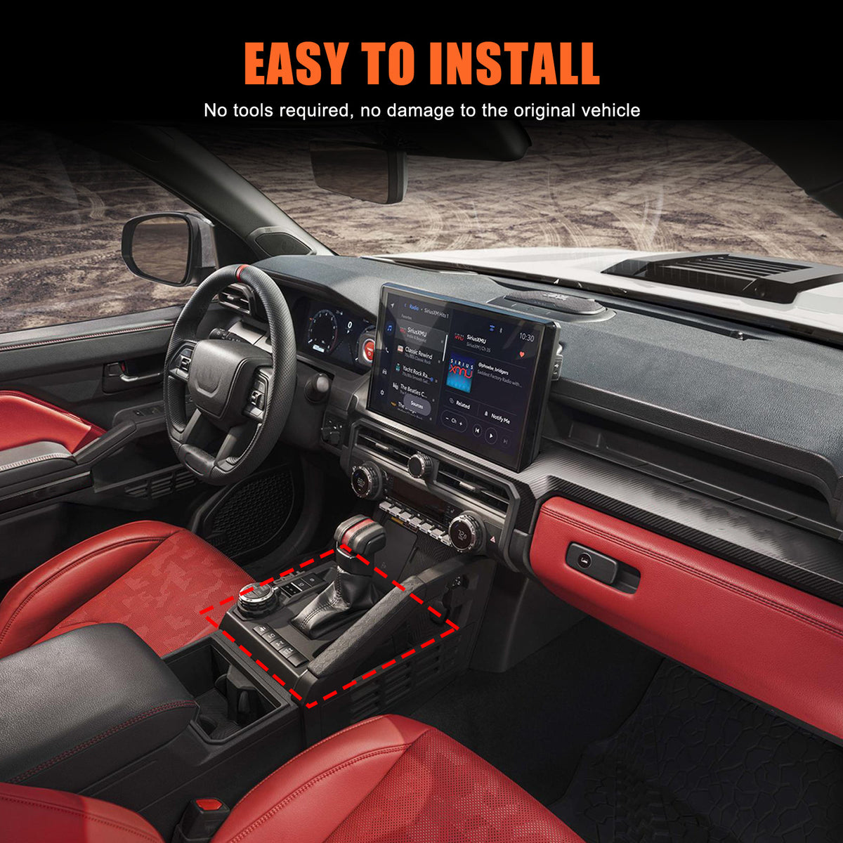 ABS Carbon Fiber Interior Full Set Panel Cover Trim Kit for Toyota Tacoma 24-26 - Styles 1-5 93