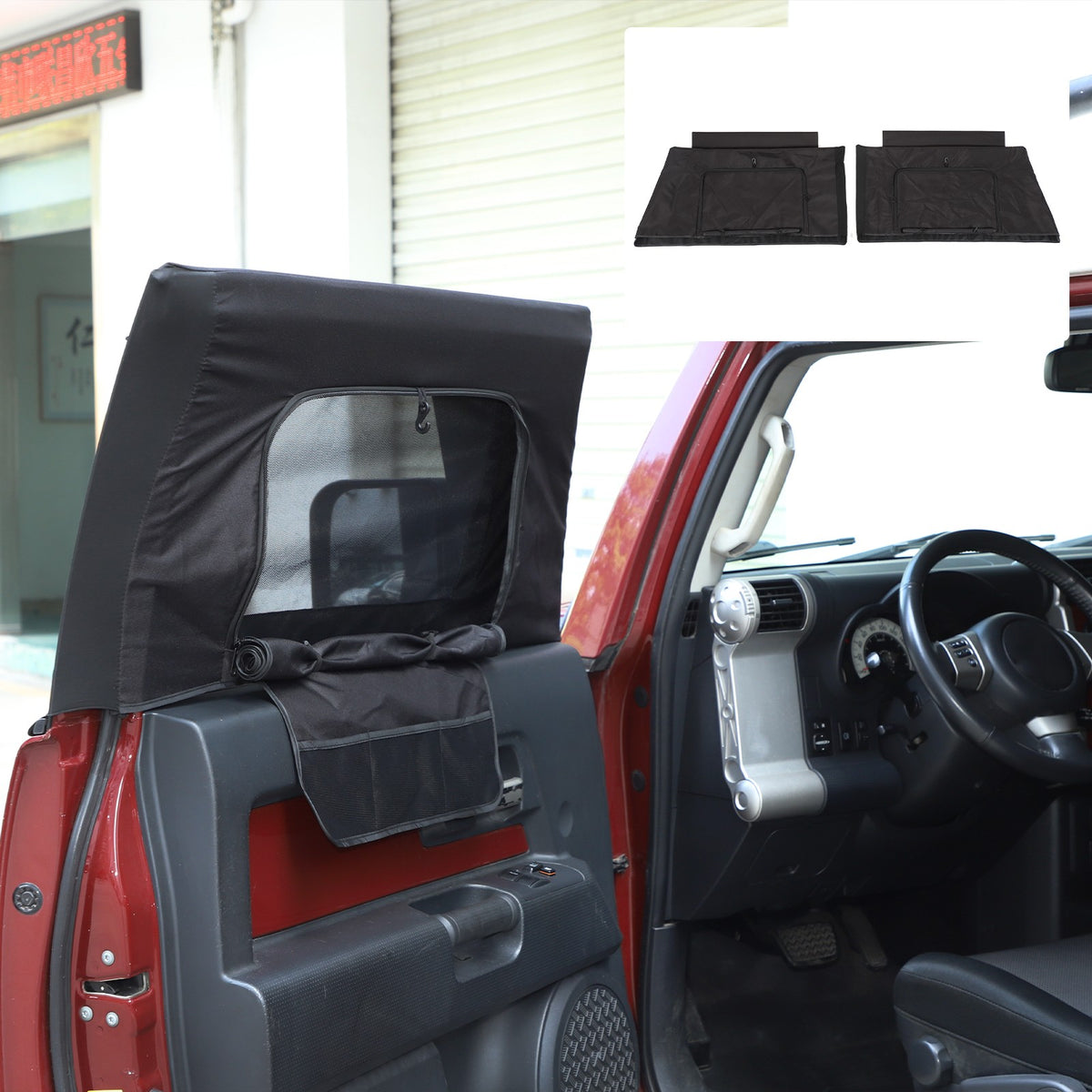 Front Door Window Sun Shade Cover For Toyota FJ Cruiser 2007-2021 16