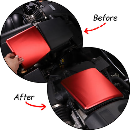 Red Aluminum Alloy Engine Intake Cover Trim Cover Set For Corvette C6 2005-13 20