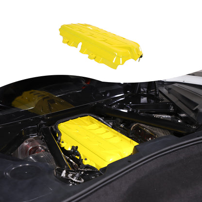 Yellow Replacement Engine hood panel Trim Cover For Corvette C8 2020-26 US 9
