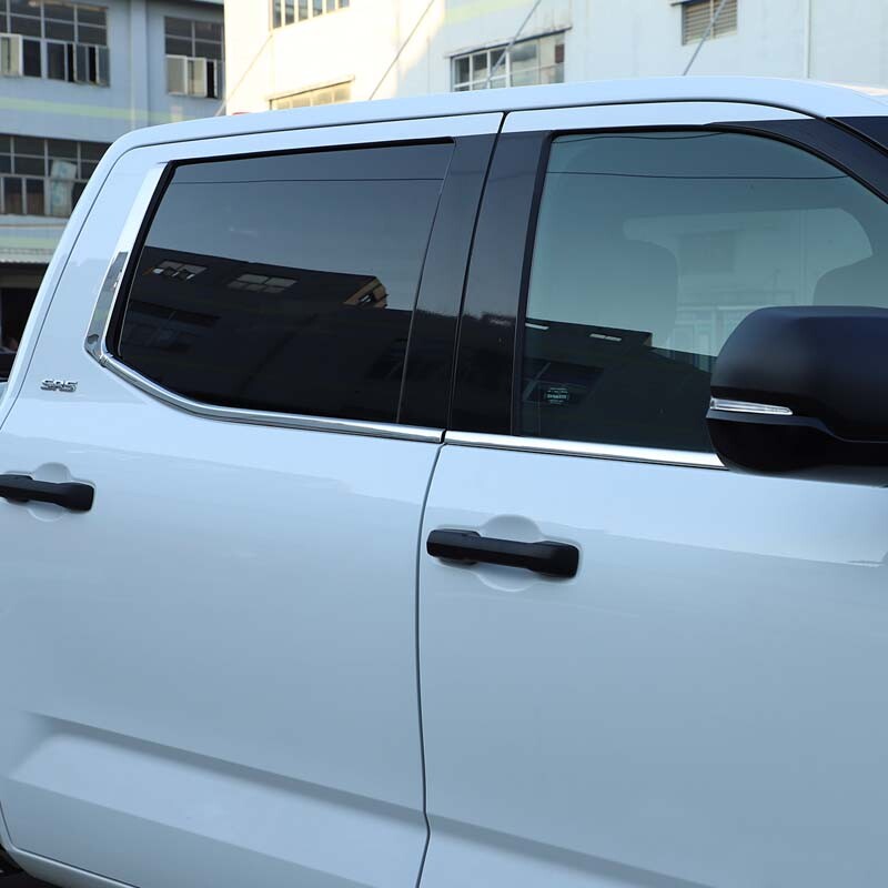 Steel Silver For Toyota Tundra 2022-2026 Window Full Complete Around Cover Trim 8