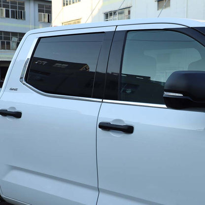 Steel Silver For Toyota Tundra 2022-2026 Window Full Complete Around Cover Trim 8