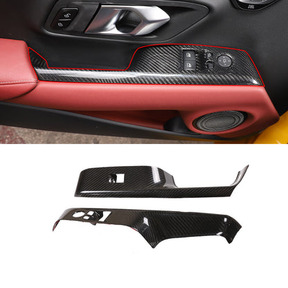 Real Carbon Fiber Full Interior Set Decor Trim Kit For Toyota Supra A90 MK5 19+ 40