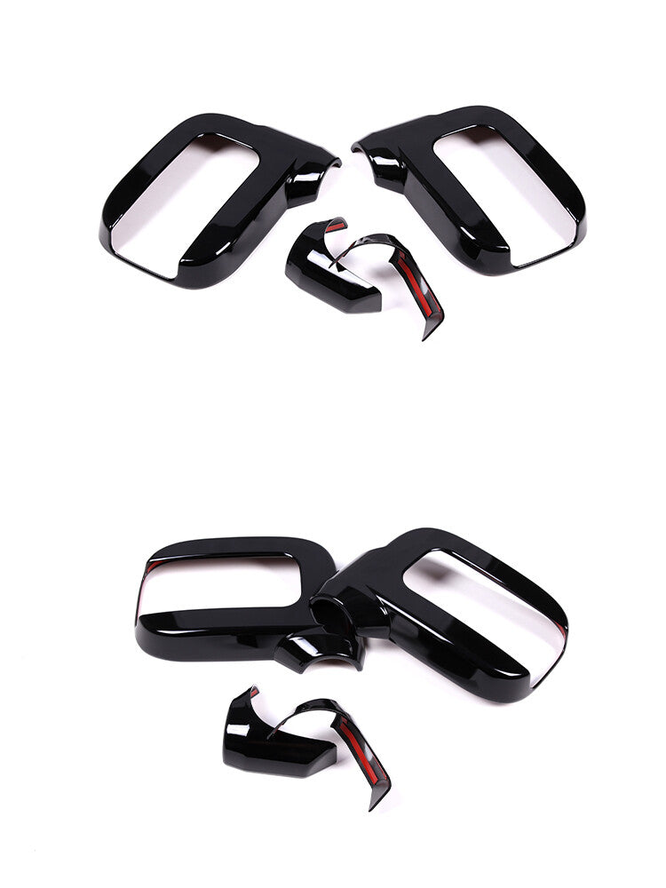 Glossy Black Side Door Mirror Cover Trims Moulding For 2003-09 Hummer H2 SUV SUT 12
