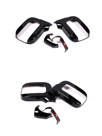Glossy Black Side Door Mirror Cover Trims Moulding For 2003-09 Hummer H2 SUV SUT 12
