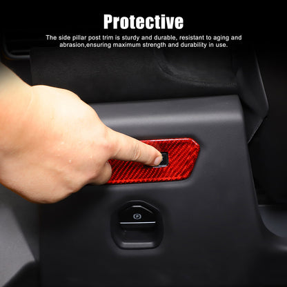 Red Real Carbon Fiber Interior Exterior Conosle Trim Cover For Lotus EMIRA 21-25 36