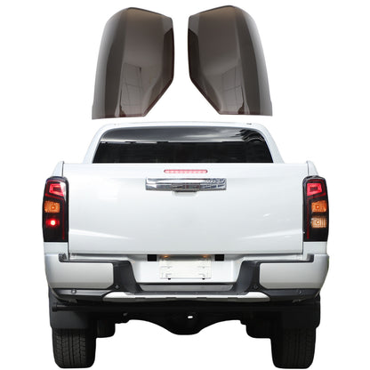 ABS Transparent Smoked Black Gray Tail Light Cover For Mitsubishi L200 2019+ 12