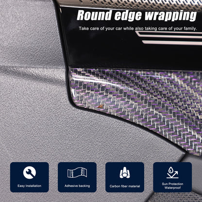 Real Carbon Fiber Interior Door Handle Panel Cover Trim For BMW 5 Series G60 24+ 19