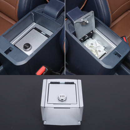 Silver Center Console Armrest Safe Storage Lock Box TRAY For Ford Maverick 22-25 7