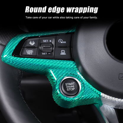 Carbon Fiber Steering Wheel Cover Trim Frame For Alfa Romeo Giulia/Stelvio 2020 15