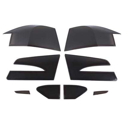 Smoked Black Rear Tail Light Guard Cover Trim Bezels For Tesla Model S 14-21 US 17