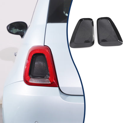 Real Carbon Fiber Rear Tail Light Panel Trim for Fiat 500 Abarth 595 695 16+ 6