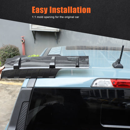 Carbon Fiber ABS Roof Rear Spoiler Trim Cover For Ford Maverick 2022+ 16