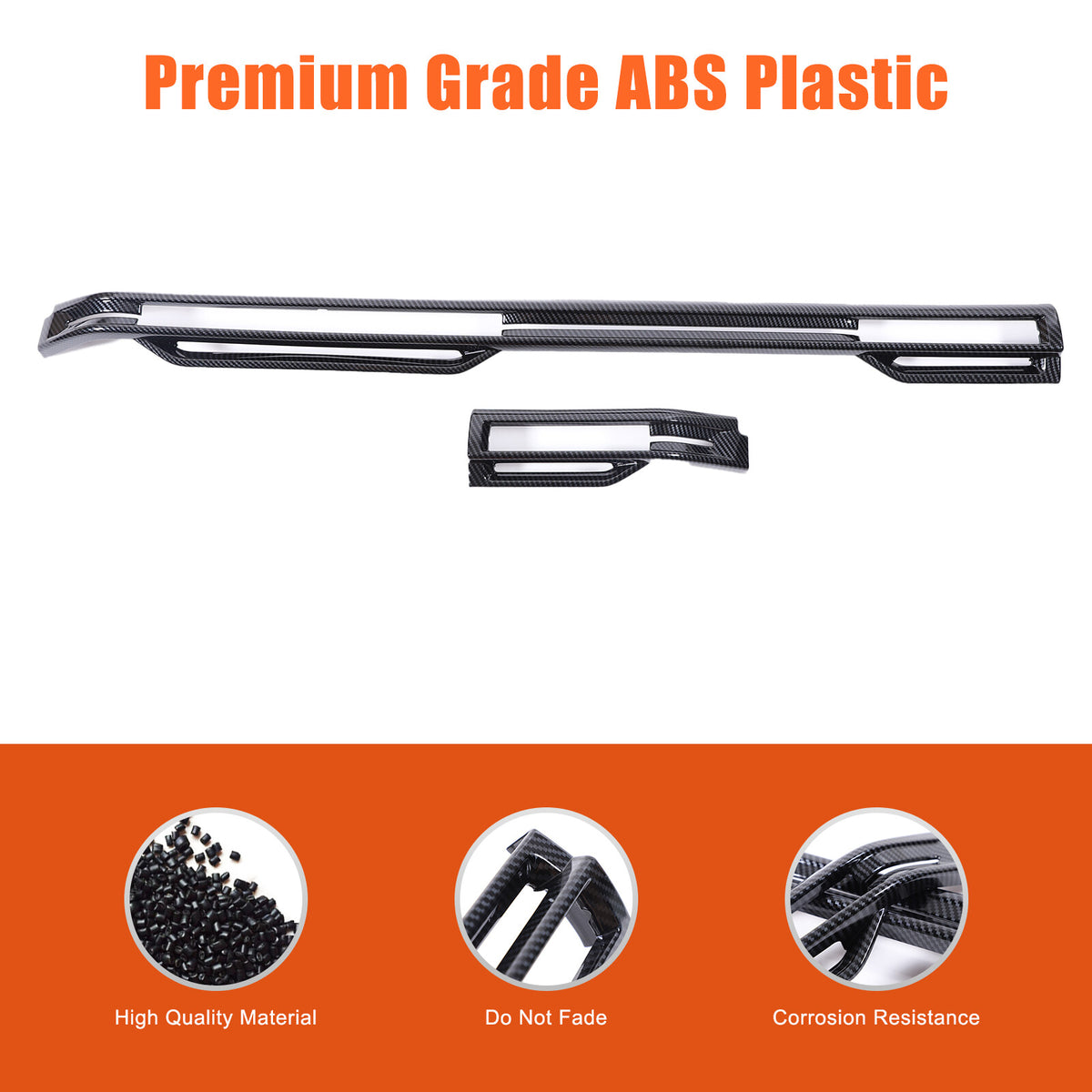 Carbon Fiber Console Dashboard Air Outlet Vent Stripe Trim For MG4 EV 2022-2024 6