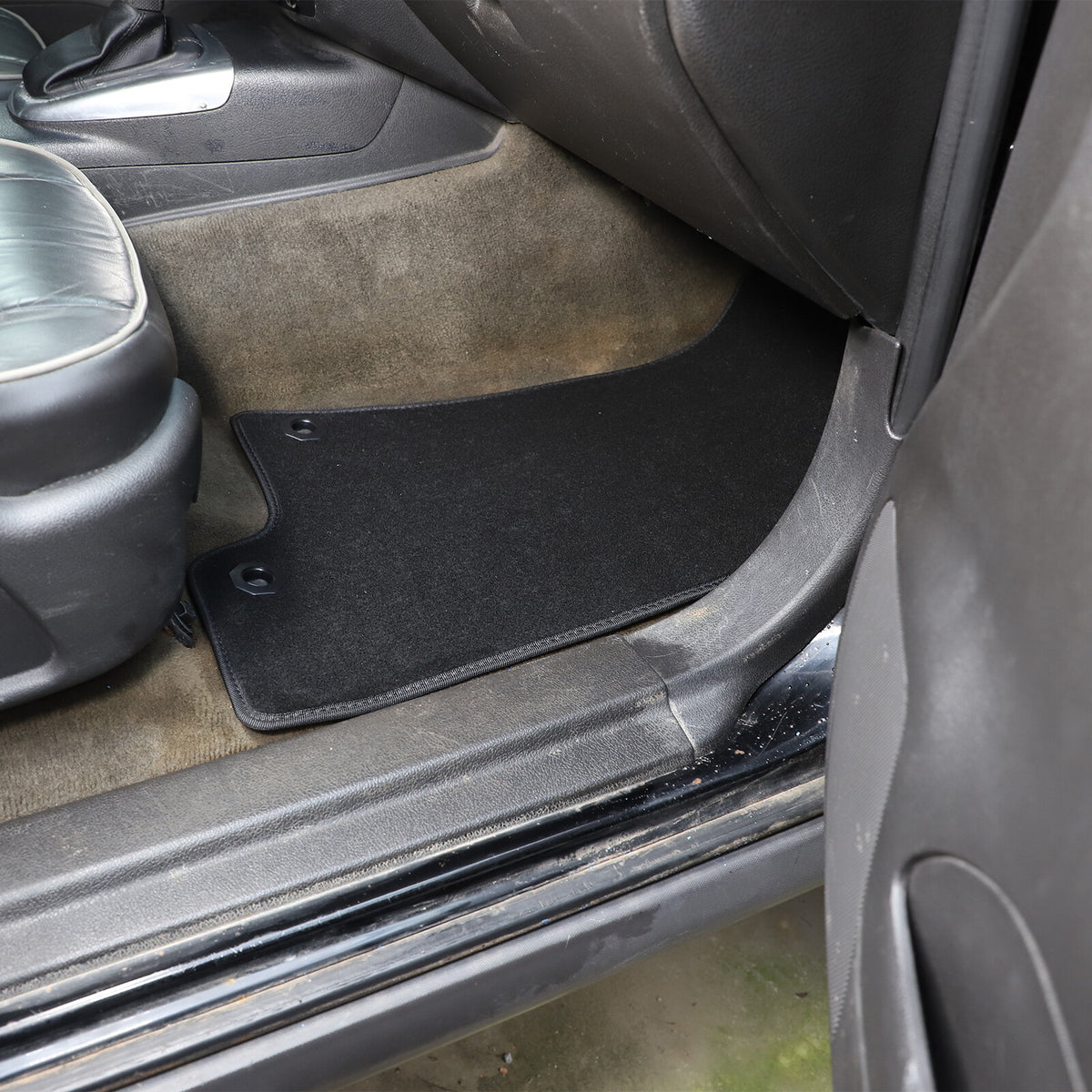 Black Car Floor Mats Cargo Carpets Foot Pads For Hummer H3 2005-2009 14