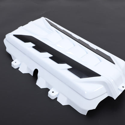White Engine Bonnet Bay Panel Cover in Edge Black For Corvette Coupe C8 2020-26 5
