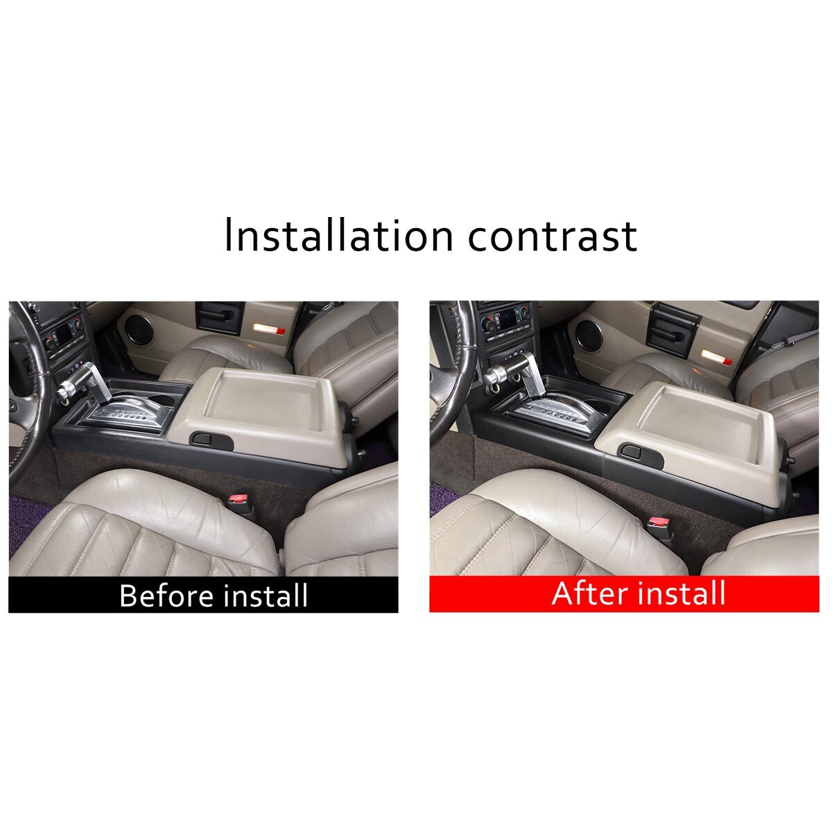 Matte Black Interior Gear Shift Panel Side Trim Cover For Hummer H2 2003-2007 4