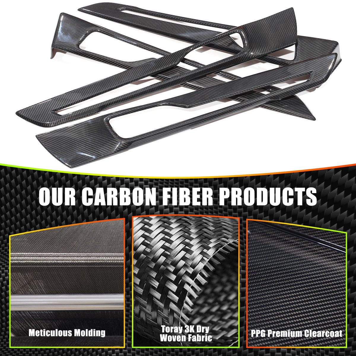 Real Carbon Fiber Interior Inner Door Panel Trim For Porsche Panamera 976 2024+ 9