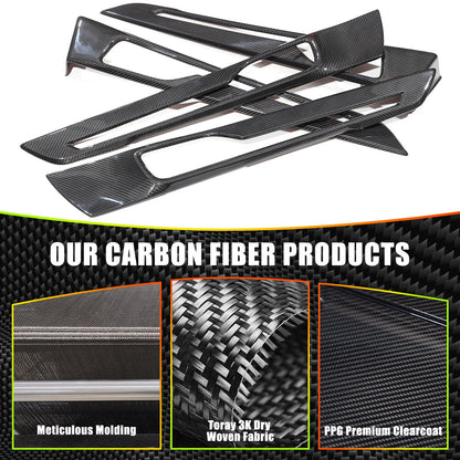 Real Carbon Fiber Interior Inner Door Panel Trim For Porsche Panamera 976 2024+ 9