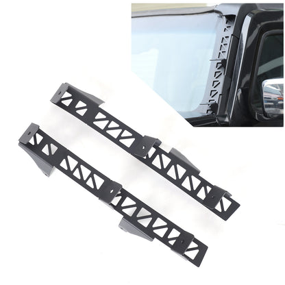Carbon Steel A-Pillar LED Light Bar Mount Bracket For Hummer H3 2005-2009 8