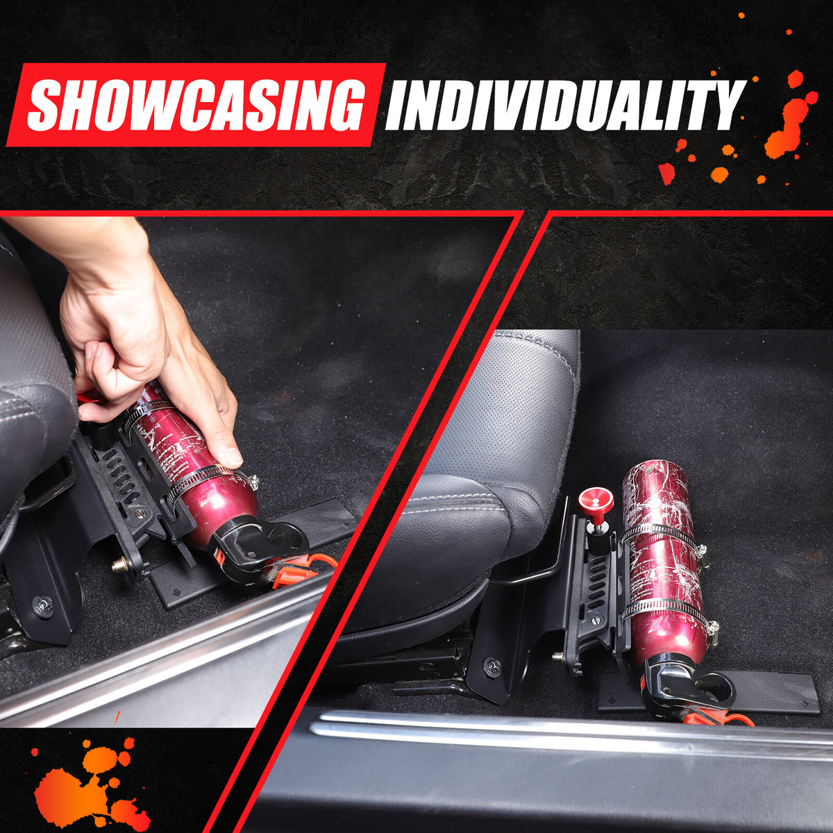 Adjustable Black Car Fire Extinguisher Mount Bracket For Mazda MX-5 Miata 16-23 15