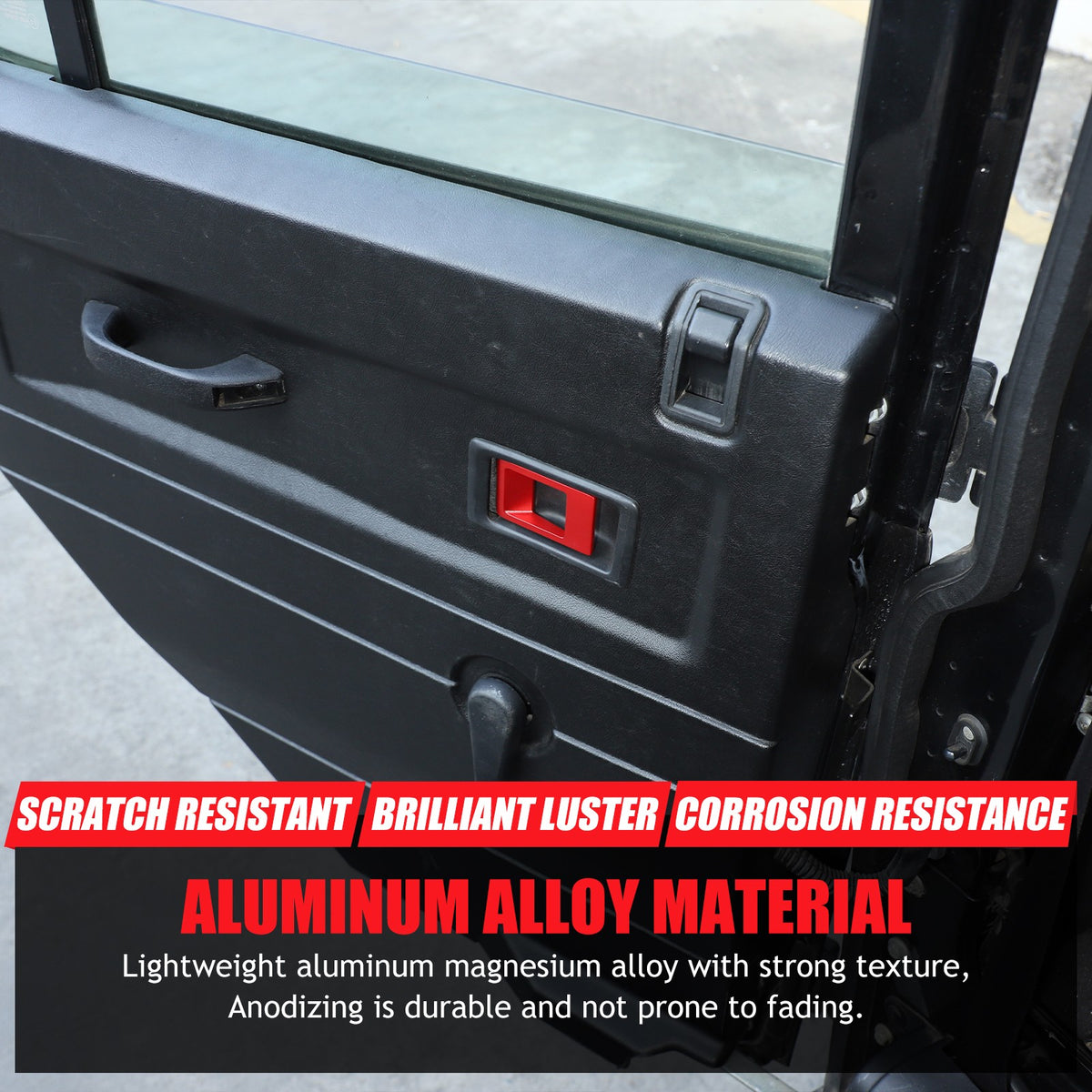 Replacement Red Steel Interior Door Handle For LR Defender L316 2004-2018 6