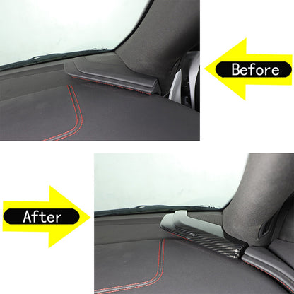 Carbon Fiber Interior Dashboard Side Panel Cover Trim For Corvette C8 2020-2026 11