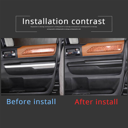 Matte Black Inner Door Armrest Panel Trim For Toyota Tundra Crew Cab 2014-2020 8