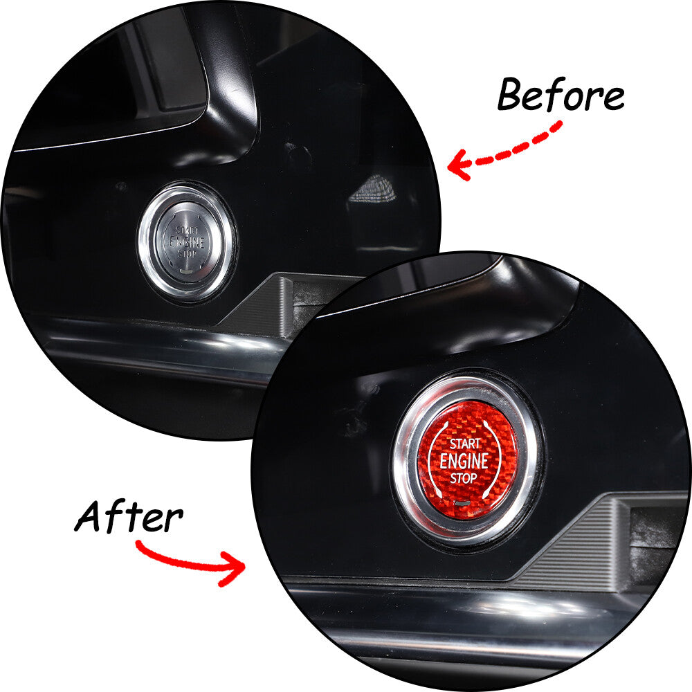 Red Real Carbon Fiber Full Interior Set Decor Trim Kit for Corvette C8 20-25 - Styles 1-5 41