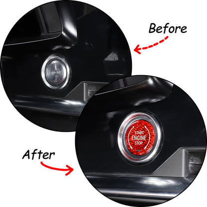 Red Real Carbon Fiber Full Interior Set Decor Trim Kit for Corvette C8 20-25 - Styles 1-5 41