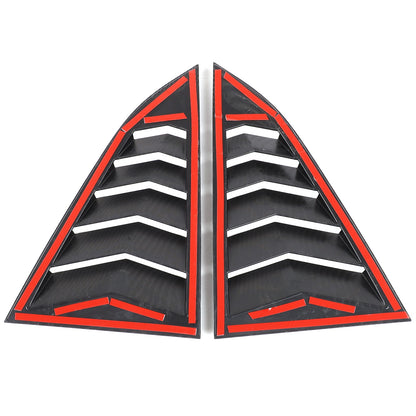 Carbon ABS Rear Window Triangle Louver Shutter Trim For Nissan 400Z Z34 2021+ 3