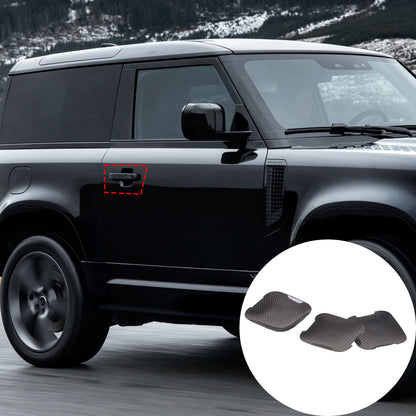 Real Carbon Exterior Side Door Bowl Cover Trim For Land Rover Defender 90 20-24 4